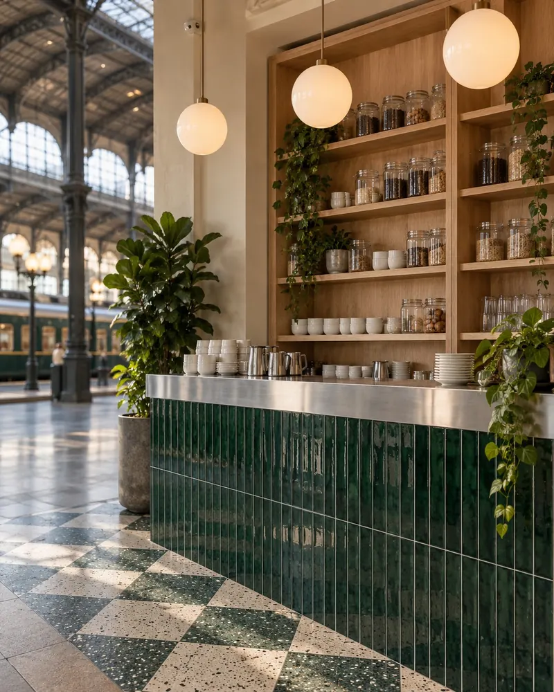 Aster & Oak café in a new scene