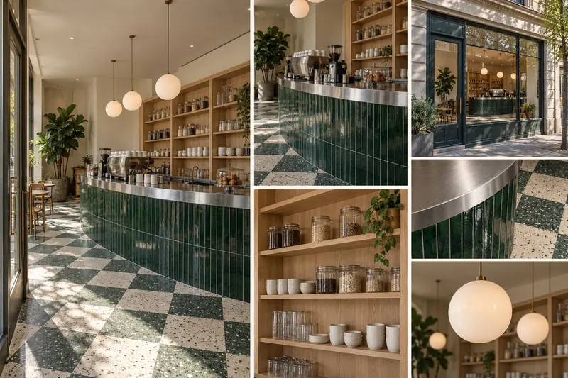 Aster & Oak café design sheet